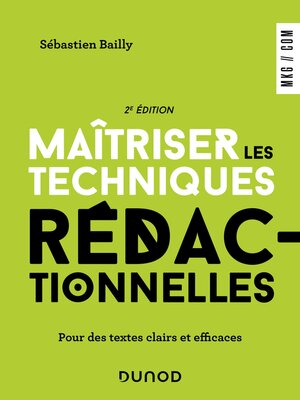 cover image of Maîtriser les techniques rédactionnelles--2e éd.